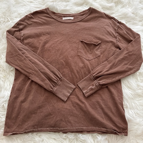 We The Free Women's Brown Long Sleeve Tee - Picture 1 of 4